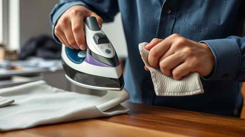 نحوه اتو کردن لیبل لباس چرمی